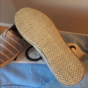 Grey striped denim TOMS